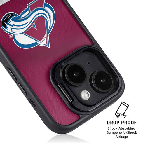 NHL Colorado Avalanche Jersey iPhone 15 Kickstand Case